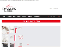 Tablet Screenshot of devanesfashions.com